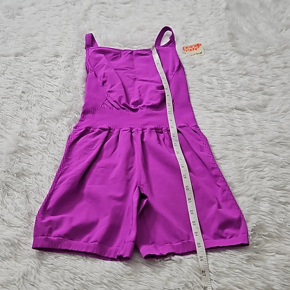 Free People Good Karma High Neck Runsie Neon Magenta. - Picture 7 of 13